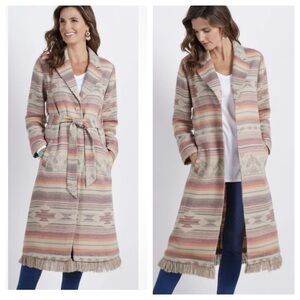 Soft Surroundings Ranch House Blanket Coat Luna Duster Women’s Size Petite Large